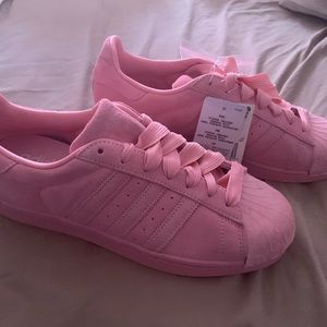 Pink Suede Superstar Adidas Sneakers